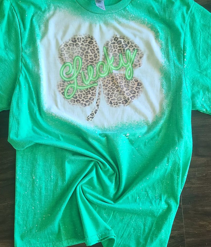 "Lucky" Bleached T-Shirt