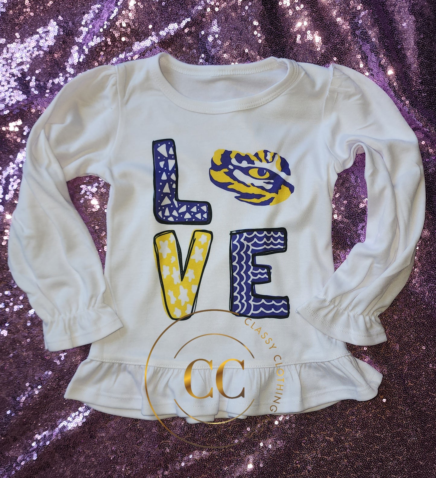 Girl's Ruffle Sleeve LOVE