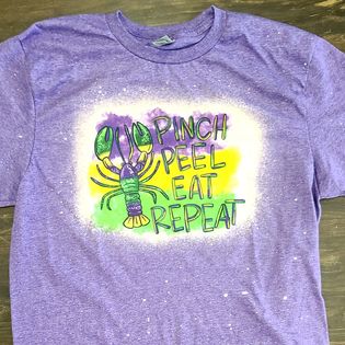 "Pinch, Peel, Eat, Repeat" Bleached T-Shirt