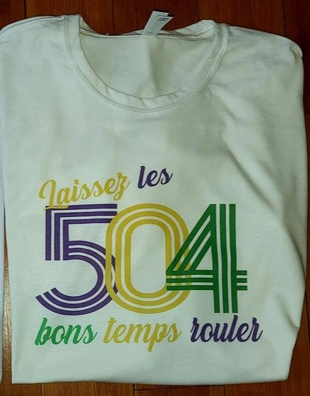 "504" Mardi Gras Themed T-Shirt