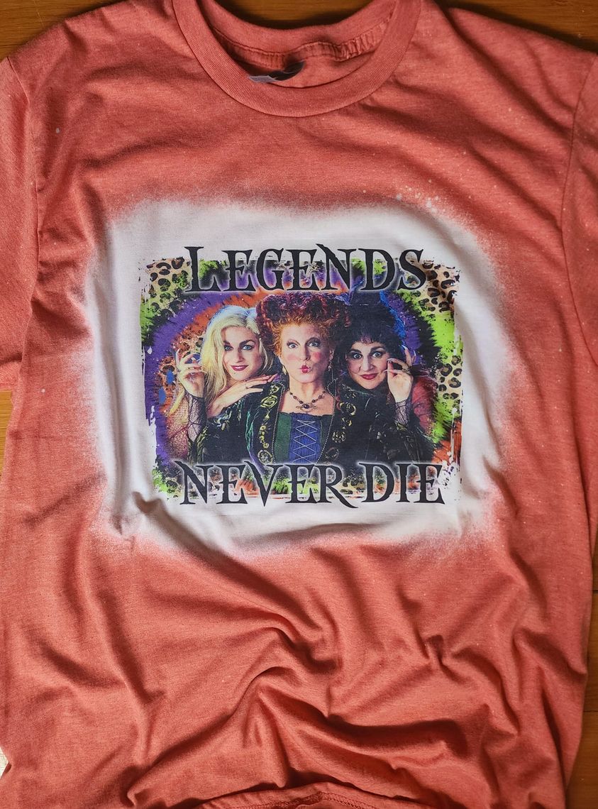 "Legends Never Die" Bleached T-Shirt
